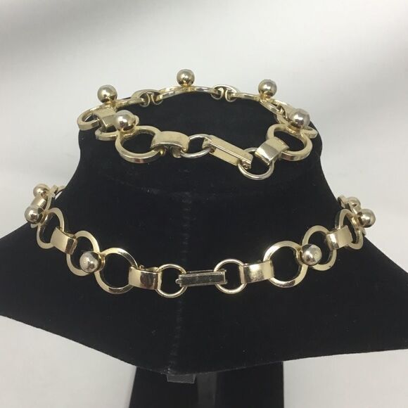 Circle Link Necklace & Bracelet Set (G2) - Picture 4 of 7